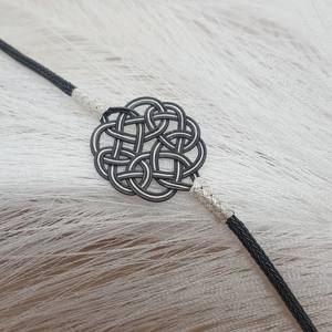 Anatolia hecho a mano 999 plata esterlina tejido a mano negro blanco Kazaz cadena pulsera plata fina única Dianty joyería Unisex - Product Image 6