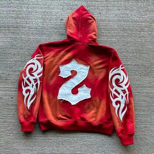 Chándal polar de algodón para hombre con jersey, pantalones para correr, conjunto de chándal y pantalones de chándal, Sudadera con capucha bordada personalizada - Product Image 4