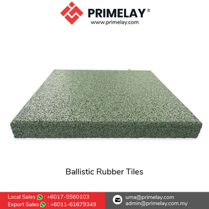 Baldosas de caucho balístico reciclado de 50mm de espesor de resistencia superior seguras para entornos de fuego vivo para campos de tiro - Product Image 5