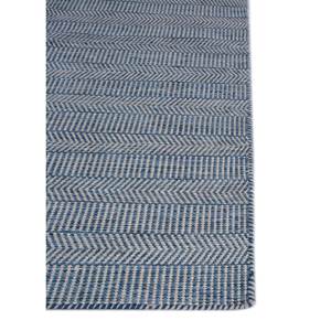 Abrash ADWV-13079 Blue Striped Wool & Viscose Flat Weave <b>Rugs</b> for Home Use - Product Image 4