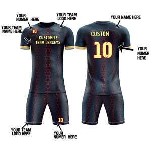 Uniformes de fútbol para hombre con logotipo personalizado, ropa deportiva de diseño de marca con etiquetas de tela de poliéster, ropa de fútbol de árbitro de Color sólido - Product Image 4