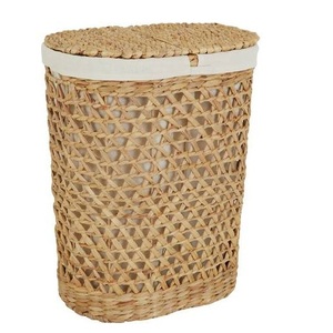 Cesta de lavandería redonda de diseño exclusivo, cesto de bambú hecho a mano, contenedor para almacenamiento de tela de juguete, cesta de lavandería redonda decorativa - Product Image 2