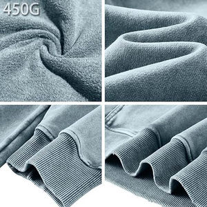 Sweat-shirts et pulls à capuche pour hommes, sur mesure, de haute qualité, en coton épais mélangé, pulls à capuche pour hommes, lavés à l'acide - Product Image 5