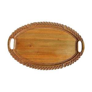 Service en bois fruits secs vaisselle ustensiles de cuisine maison plateaux en bois de table forme ovale conceptions faites à la main pour l'artisanat décoratif - Product Image 5