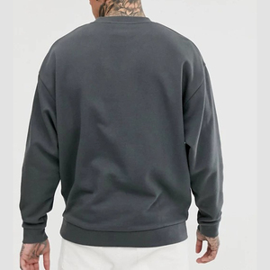 Sweat-shirts à capuche surdimensionnés pour hommes personnalisés, col rond, vintage, 100% coton, molleton lourd, sweat-shirt uni teint, hiver - Product Image 6