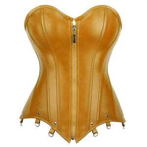 Top de corset pour femmes aspect cuir dentelle réglable design taille mince formateur shapewear adapté au club de cosplay et aux événements de mode - Product Image 6