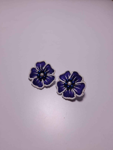 Boucles d'oreilles multicolores en perles de rocaille brodées à la main, bijoux fantaisie de haute couture pour femmes, vente en gros - Product Image 2