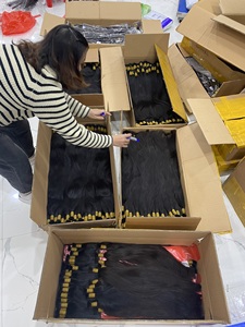 ผมต่อแบบตรงสีดำธรรมชาติทำจากวัสดุแท้สีดำเวียดนาม - Product Image 4