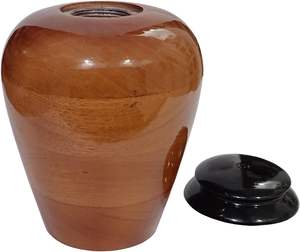 Wooden Urn <b>for</b> <b>Ashes</b> Cremation Burial: Urns Box with Open Close Screw Lid - Product Image 6