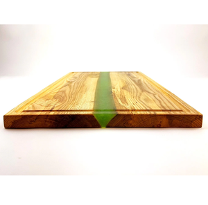 Planche à découper en bois et résine couleur résine verte Charcuterie de qualité supérieure pain hacher et trancher planche à fromage - Product Image 1