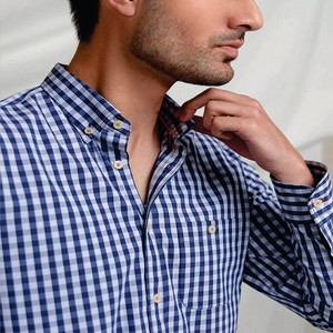 100% algodón personalizado OEM camisas casuales logotipo personalizado de manga larga a cuadros Menufecture camisas para hombre - Product Image 4