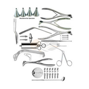 JACKBILLY Ensemble d'instruments de diagnostic ORL en gros Outils médicaux manuels en acier inoxydable 15 pièces réutilisables certifiés CE - Product Image 1