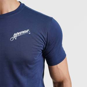 Men's Regular Fit Front Signature Navy Tee Men's Undershirt - Product Image 6