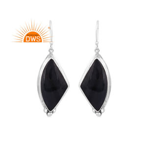 Pendientes colgantes de piedras preciosas de ojo de tigre azul Natural de plata esterlina de Venta caliente Fabricante de joyería personalizada - Product Image 1