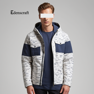 Chaqueta regular ecológica para hombre, 100% de algodón, ropa de invierno duradera, bolsillos bordados, capucha, transpirable, ligera, para uso en exteriores - Product Image 2