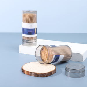 Palillo de dientes de un solo paquete, palillos de madera de bambú planos de 2,5 pulgadas de doble punta - Product Image 1