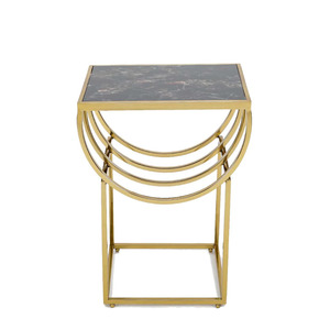 Antique Design <b>Round</b> Marble Top <b>Side</b> <b>Table</b> Gold Iron Art Coffee <b>Table</b> for Living Room Home Decor - Product Image 1