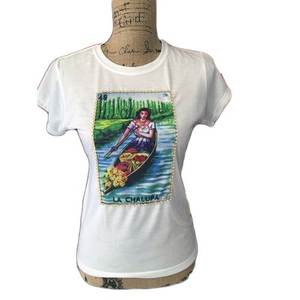 T-shirt femme 100% coton dames personnalisé imprimé 100% coton doux t-shirt oem fabriqué en inde - Product Image 2