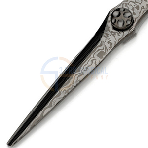 Conjunto de tijera de pelo de peluquero, negro, 14 colores, 6 0 pulgadas, LCH01, nuevo estilo de acero personalizado HRC - Product Image 5