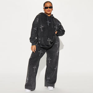 Ensemble de survêtement pour femme de qualité supérieure, sweat-shirt et pantalon de jogging en molleton doux, confortable, pour l'hiver, pour la salle de sport, la course à pied, les voyages - Product Image 6