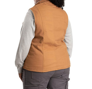 Gilet en toile pour femme, nouvelle collection hiver 2026, sans manches, fermeture éclair sur le devant, respirant, logo personnalisé, style décontracté, gilet en toile pour femme - Product Image 6