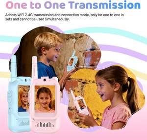Nouvel ensemble <span class=keywords><strong>de</strong></span> talkie-walkie vidéo pour enfants, jouet électronique pour enfants, portée sans obstacle <span class=keywords><strong>de</strong></span> 300 m, effets vocaux pour Noël, anniversaire, extérieur - Product Image 5