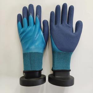 1 paire de gants de travail thermiques imperméables écologiques pour l'hiver, antidérapants, en caoutchouc latex, pour le cyclisme, le sport, le jardinage, les travailleurs - Product Image 1