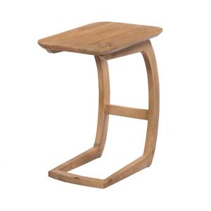 Table basse en forme de C en bois de manguier moderne et légère Meubles de maison portables Stockage à hauteur réglable Caractéristiques décoratives en bois - Product Image 3