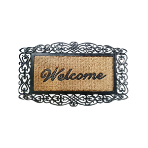 พรมเช็ดเท้ายางมะพร้าวงานแฮนด์เมดในร่มและกลางแจ้งพร้อมโลกดีไซน์สุนัขจิ้งจอกผูกปมคนรักธรรมชาติทนทานและเป็นมิตรต่อสิ่งแวดล้อม - Product Image 4