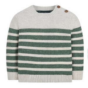 Suéter Casual Personalizado para Niños, Cuello Redondo, Rayas, Algodón, Bordado, Mangas Largas, Tejido Transpirable y Ecológico, Venta al Por Mayor - Product Image 4