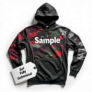 Sudadera con Capucha Personalizada para Hombre, Estilo Urbano Holgado, Resistente, Sublimada, 100% Poliéster, Tejido Básico Mezclado con Algodón - Product Image 3