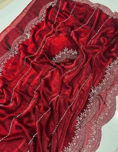 Alta demanda impresionante elegante étnico Fendy gasa Saree más de moda exportación última blusa exclusiva fiesta Nupcial desgaste para mujeres - Product Image 5