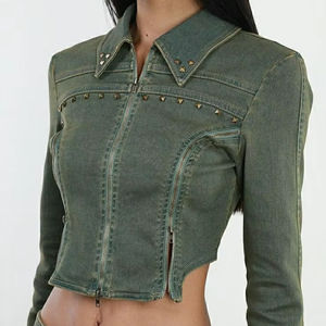 Venta directa de fábrica, chaqueta vaquera para hombre con diseño de logotipo personalizado, chaqueta vaquera cómoda de manga larga para hombre de calidad superior - Product Image 1