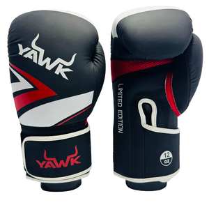 Gants de boxe personnalisés en cuir de vache véritable, vente en gros de gants de boxe en cuir PU avec logo et couleur OEM - Product Image 1