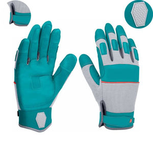 Salut Vis Protection sécurité industrielle conducteur gants de travail mouton hiver cuir tricoté poignet coton tissu dos 1 pour le jardinage - Product Image 6