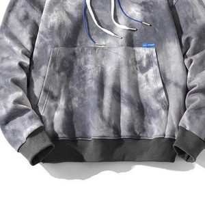 Vente chaude hommes Vintage surdimensionné coton acide pierre lavage à capuche Style Baggy vêtements d'hiver avec strass Design - Product Image 4