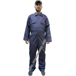 100% coton réfléchissant sécurité uniforme de travail antistatique fermeture éclair combinaison FR combinaison - Product Image 2