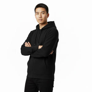 Logo personnalisé hommes sweat à capuche zippé polaire chaud sweat à capuche zippé vêtements de sport décontracté Streetwear veste d'entraînement de gymnastique - Product Image 4