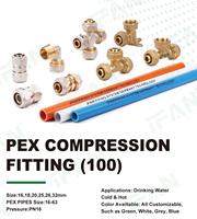 IFAN Fournisseur fiable Raccords de compression PEX Tuyau multicouche 16-32MM Raccord coudé en T Raccords de compression en laiton