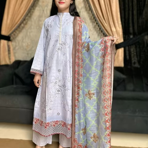 Robe d'été en coton prête à l'emploi pour dames ODM-Vêtements pour femmes de grande taille pakistanaise Salwar Kameez Design - Product Image 1