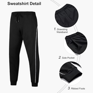 Fitness Training Hooded Neck Top Set Vêtements de sport pour hommes Full Zip Warm Survêtement Ensemble de sport Casual Sweat Suit Jogger Sets - Product Image 5