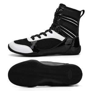 Vente en gros de chaussures de boxe et de lutte professionnelles en maille de cuir microfibre chaussures d'entraînement d'arts martiaux respirantes à un excellent prix! - Product Image 6