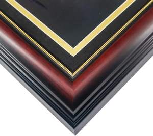 Graduation <b>Photo</b> Shadow Box <b>Frame</b> with Tassel Holder for <b>8x10</b> Pictures ,Real Glass, Black Over Gold Double Mat & Tabletop - Product Image 3