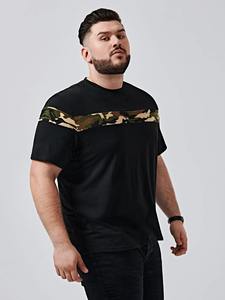 Camiseta informal de verano para hombre, manga corta, mezcla de algodón, transpirable, color sólido, cuello redondo, camiseta a la venta - Product Image 5