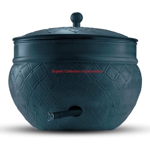 Elegante olla decorativa para manguera de jardín con tapa, soporte de manguera de Metal creativo para exteriores, solución de almacenamiento para mangueras de jardín, precio de fábrica - Product Image 2