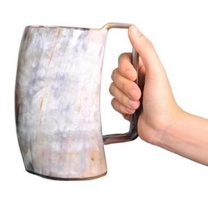 Top Quality Buffalo Horn <b>Mug</b> Polished Finish Wooden Base Eco-Friendly Attractive Design Made In India - Product Image 5