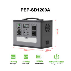 Estación de energía ZLWM 1200W 1152Wh, suministro eléctrico de viaje de respaldo de emergencia, batería LiFePo4, portátil externo para acampar - Product Image 2