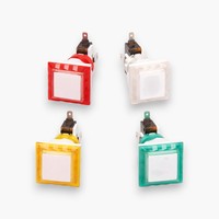 Lot de 10 boutons-poussoirs carrés en plastique pour retour de pièces, avec micro-interrupteur et lumières LED multicolores, livraison gratuite, accessoires pour machines de divertissement