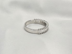 Anillo de diamantes de compromiso de lujo personalizado, anillo de oro de 18 quilates, moissanita, corte Baguette, diamante, anillos de moissanita para boda - Product Image 5