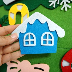 Decorazione natalizia bambino regalo <span class=keywords><strong>di</strong></span> <span class=keywords><strong>Natale</strong></span> in feltro <span class=keywords><strong>albero</strong></span> <span class=keywords><strong>di</strong></span> <span class=keywords><strong>natale</strong></span> con 33 pz ornamenti fai <span class=keywords><strong>da</strong></span> te appesa a <span class=keywords><strong>parete</strong></span> <span class=keywords><strong>albero</strong></span> <span class=keywords><strong>di</strong></span> <span class=keywords><strong>Natale</strong></span> - Product Image 6